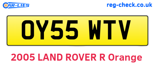 OY55WTV are the vehicle registration plates.