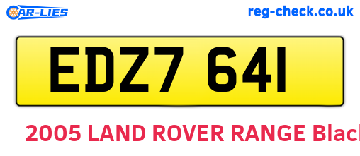 EDZ7641 are the vehicle registration plates.
