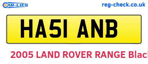 HA51ANB are the vehicle registration plates.