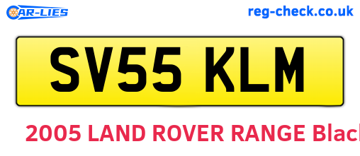 SV55KLM are the vehicle registration plates.