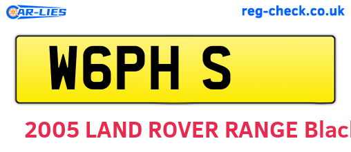 W6PHS are the vehicle registration plates.