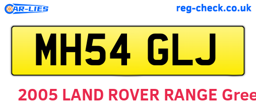 MH54GLJ are the vehicle registration plates.
