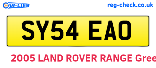 SY54EAO are the vehicle registration plates.
