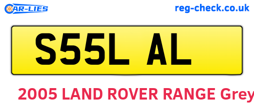 S55LAL are the vehicle registration plates.