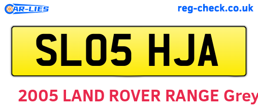 SL05HJA are the vehicle registration plates.