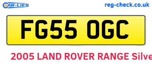 FG55OGC are the vehicle registration plates.