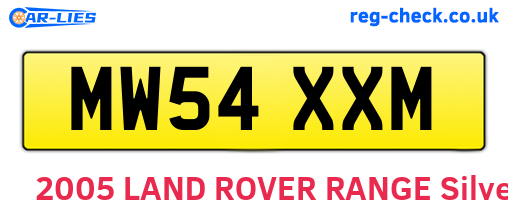 MW54XXM are the vehicle registration plates.