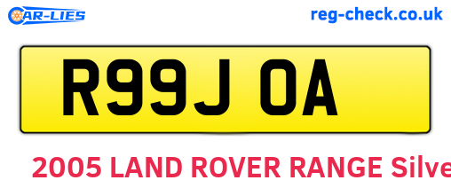 R99JOA are the vehicle registration plates.