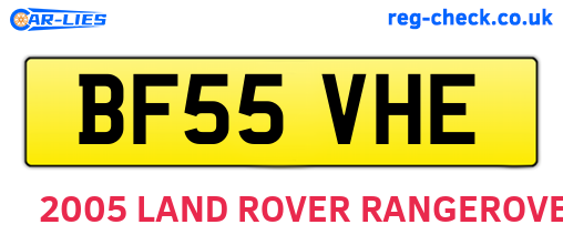 BF55VHE are the vehicle registration plates.