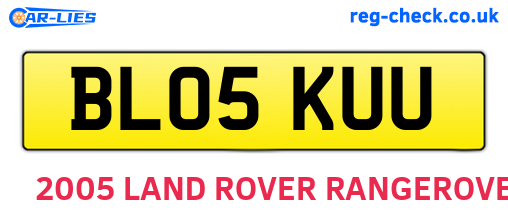 BL05KUU are the vehicle registration plates.