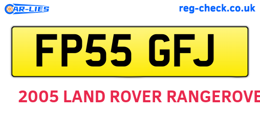 FP55GFJ are the vehicle registration plates.