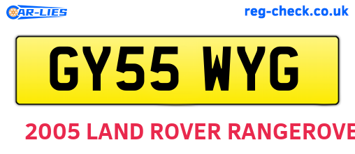 GY55WYG are the vehicle registration plates.