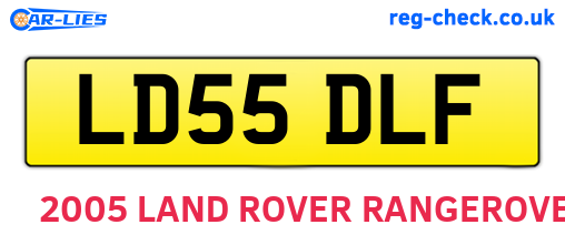 LD55DLF are the vehicle registration plates.