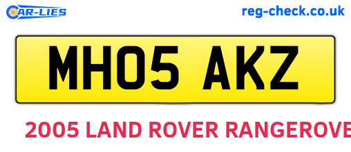MH05AKZ are the vehicle registration plates.
