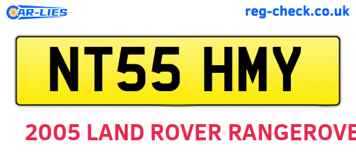 NT55HMY are the vehicle registration plates.