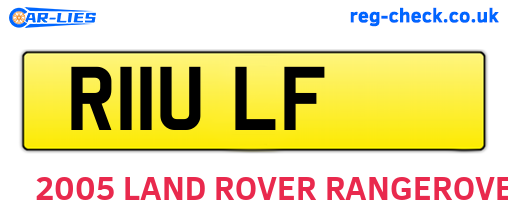 R11ULF are the vehicle registration plates.