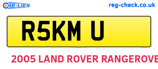 R5KMU are the vehicle registration plates.