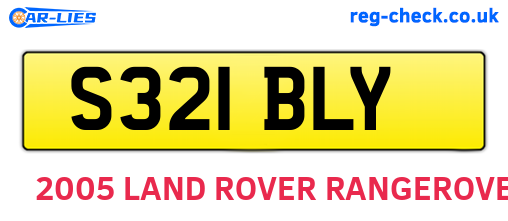 S321BLY are the vehicle registration plates.