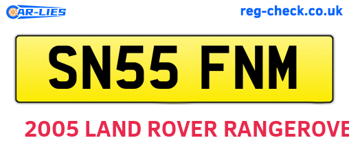 SN55FNM are the vehicle registration plates.
