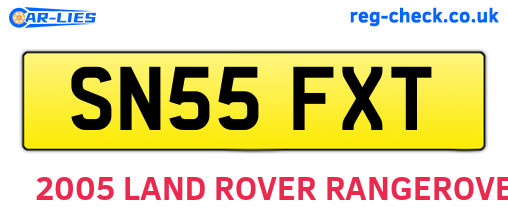 SN55FXT are the vehicle registration plates.