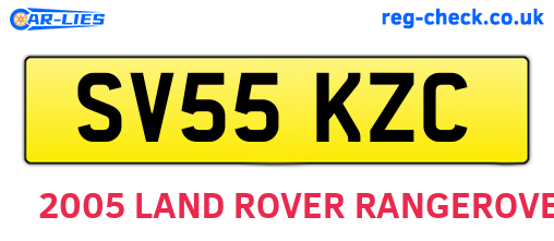SV55KZC are the vehicle registration plates.