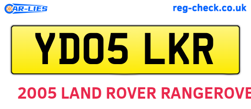 YD05LKR are the vehicle registration plates.