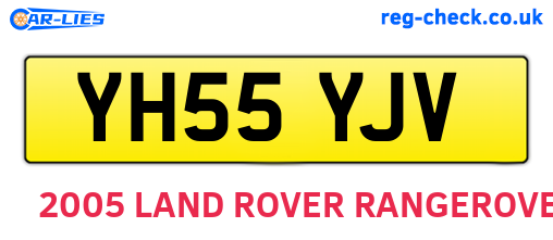 YH55YJV are the vehicle registration plates.