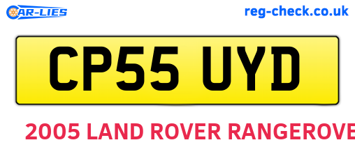 CP55UYD are the vehicle registration plates.