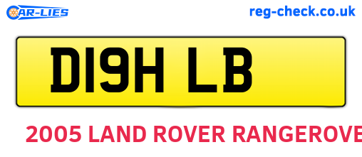 D19HLB are the vehicle registration plates.
