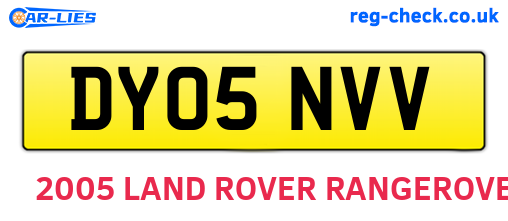 DY05NVV are the vehicle registration plates.