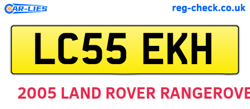 LC55EKH are the vehicle registration plates.