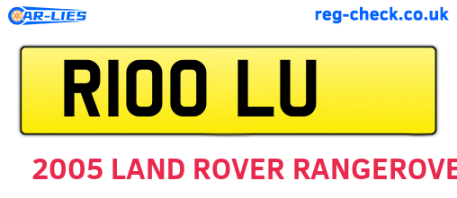 R10OLU are the vehicle registration plates.