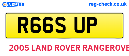 R66SUP are the vehicle registration plates.