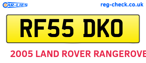 RF55DKO are the vehicle registration plates.