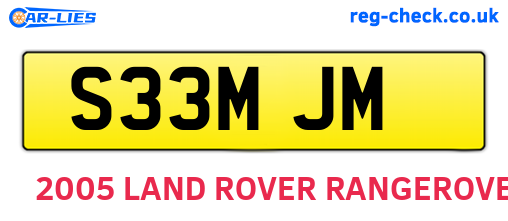 S33MJM are the vehicle registration plates.