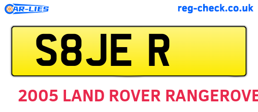 S8JER are the vehicle registration plates.