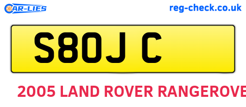 S8OJC are the vehicle registration plates.