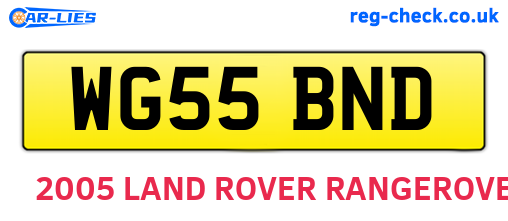 WG55BND are the vehicle registration plates.