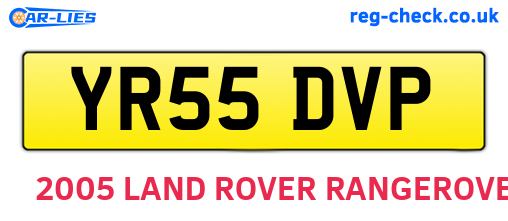 YR55DVP are the vehicle registration plates.