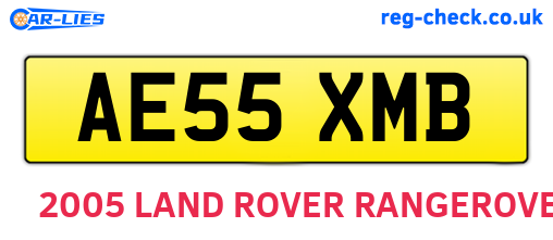 AE55XMB are the vehicle registration plates.