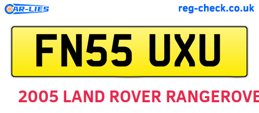 FN55UXU are the vehicle registration plates.