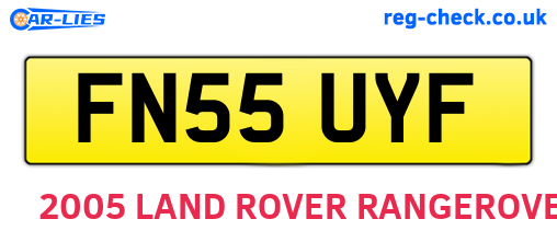 FN55UYF are the vehicle registration plates.