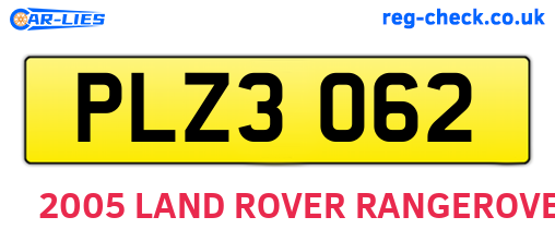 PLZ3062 are the vehicle registration plates.