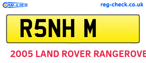 R5NHM are the vehicle registration plates.