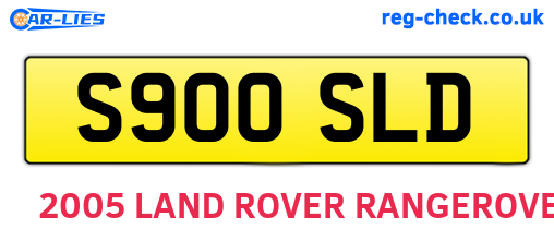 S900SLD are the vehicle registration plates.