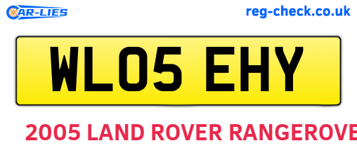 WL05EHY are the vehicle registration plates.