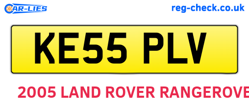 KE55PLV are the vehicle registration plates.