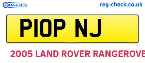 P10PNJ are the vehicle registration plates.