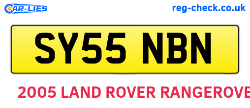 SY55NBN are the vehicle registration plates.