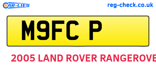 M9FCP are the vehicle registration plates.